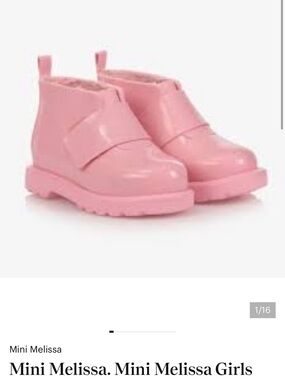 Mini Melissa Pink Glossy Ankle Boots